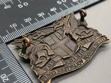 Load image into Gallery viewer, Original WW1 British Army City of London Volunteer Corps Cap Badge
