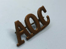 Load image into Gallery viewer, Original WW1 British Army Ordnance Corps (A.O.C.) Shoulder Title
