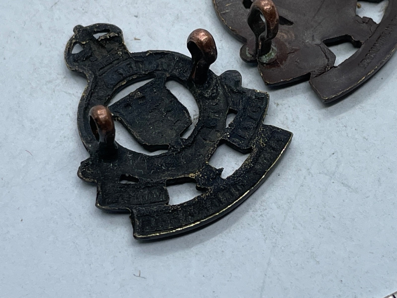 Original Pair of Royal Army Ordnance Corps Bronze Collar Badges - The Militaria Shop