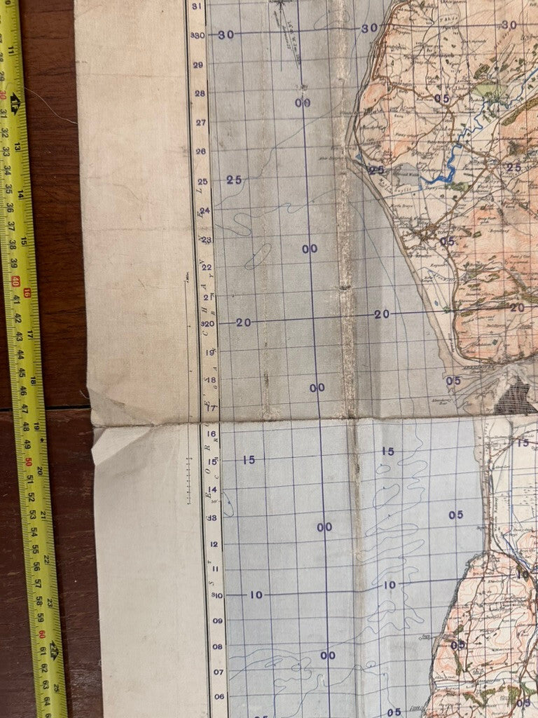 Original WW2 British Army GSGS OS Map of Wales - Barmouth & Aberystwyth - The Militaria Shop