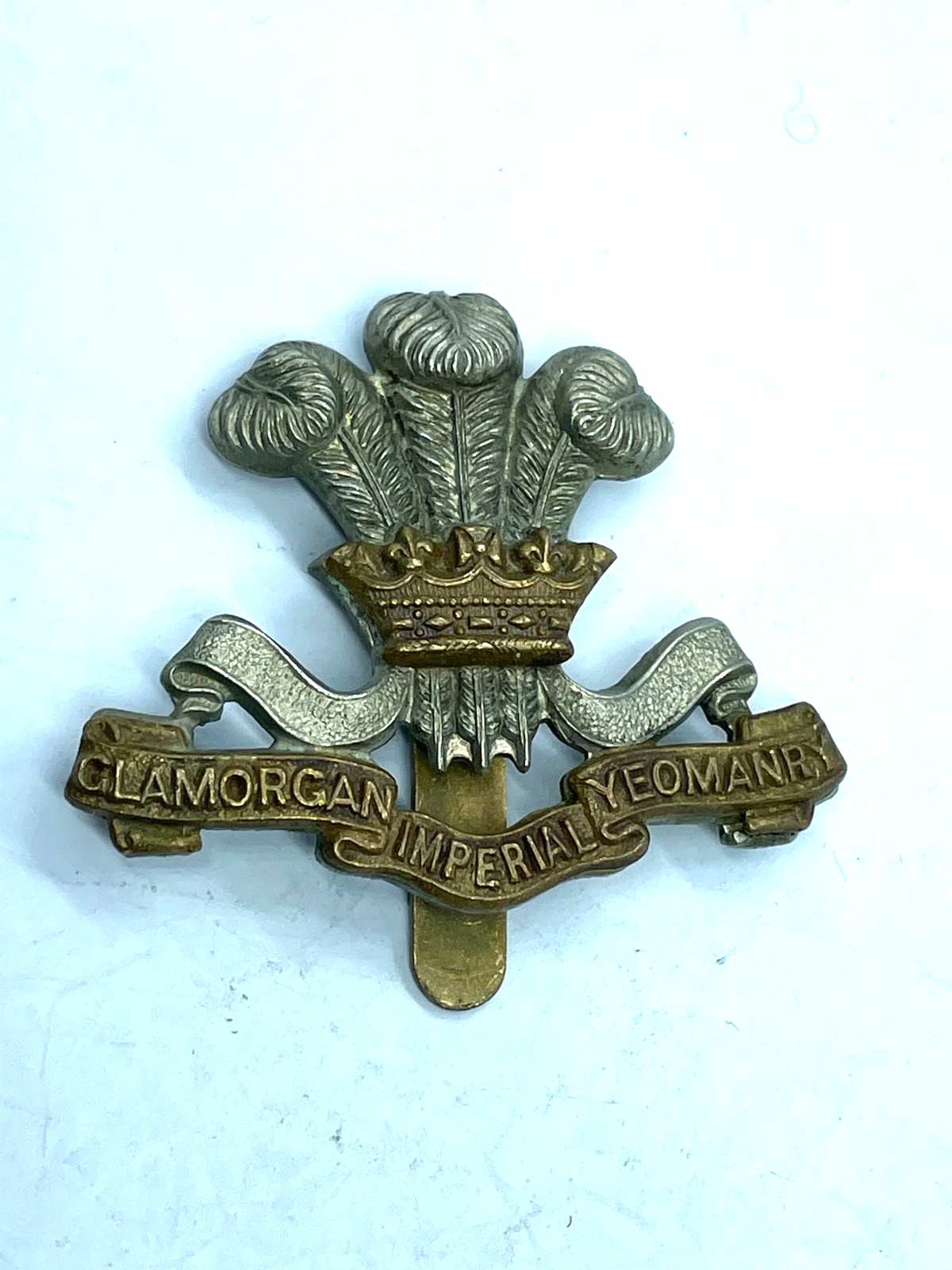 Original WW1 British Army Glamorgan Imperial Yeomanry Cap Badge - The Militaria Shop