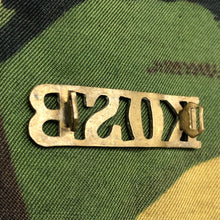 Load image into Gallery viewer, Genuine British Army WW1 Brass Shoulder Title - Kings Own Scottish Borderers - The Militaria Shop
