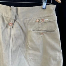 Load image into Gallery viewer, Original WW2 British Army Tropical KD Bush Shorts - 34&quot; Waist - Named
