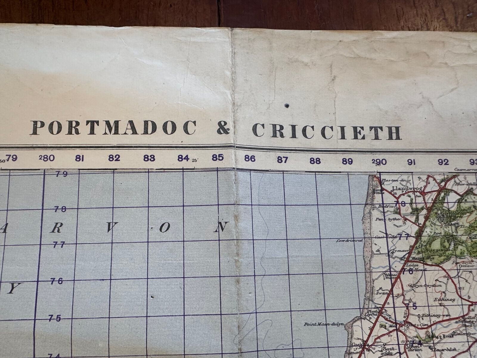 Original WW2 British Army GSGS OS Map England & Wales - Portmadoc & Criccieth - The Militaria Shop
