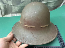 Charger l&#39;image dans la galerie, Original WW2 British Home Front Civillian Zuckerman Helmet 1941 Dated &amp; Liner
