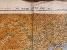 Original WW2 British Army RAF Navy Base Map of Scotland The Forth, Clyde & Tay - The Militaria Shop