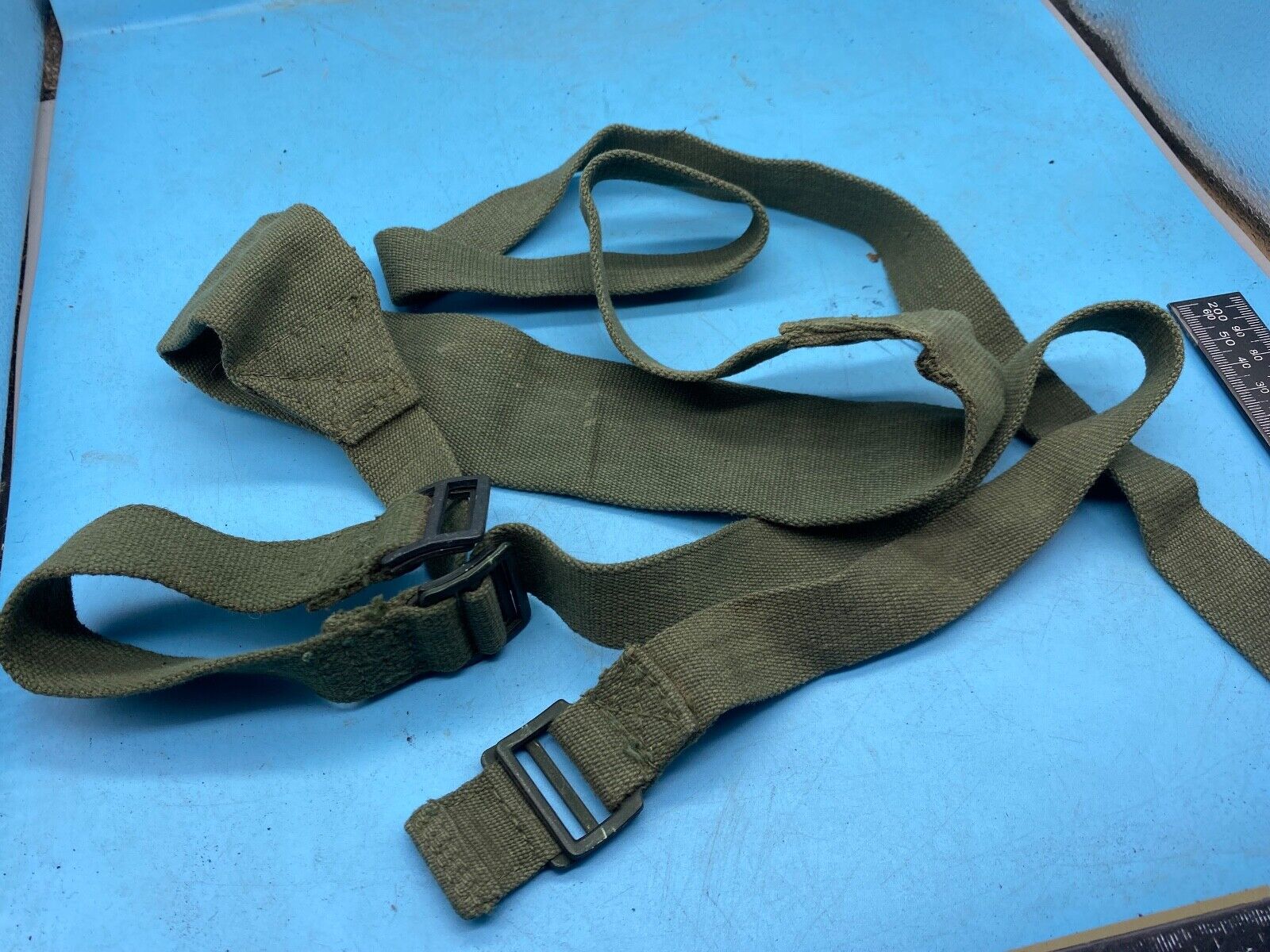 Original WW2 British Army 44 Pattern Equipment Straps - 1945 Dated - The Militaria Shop