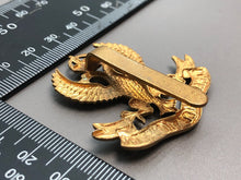 Load image into Gallery viewer, Original British Army WW2 Lanarkshire Regiment Cap Badge
