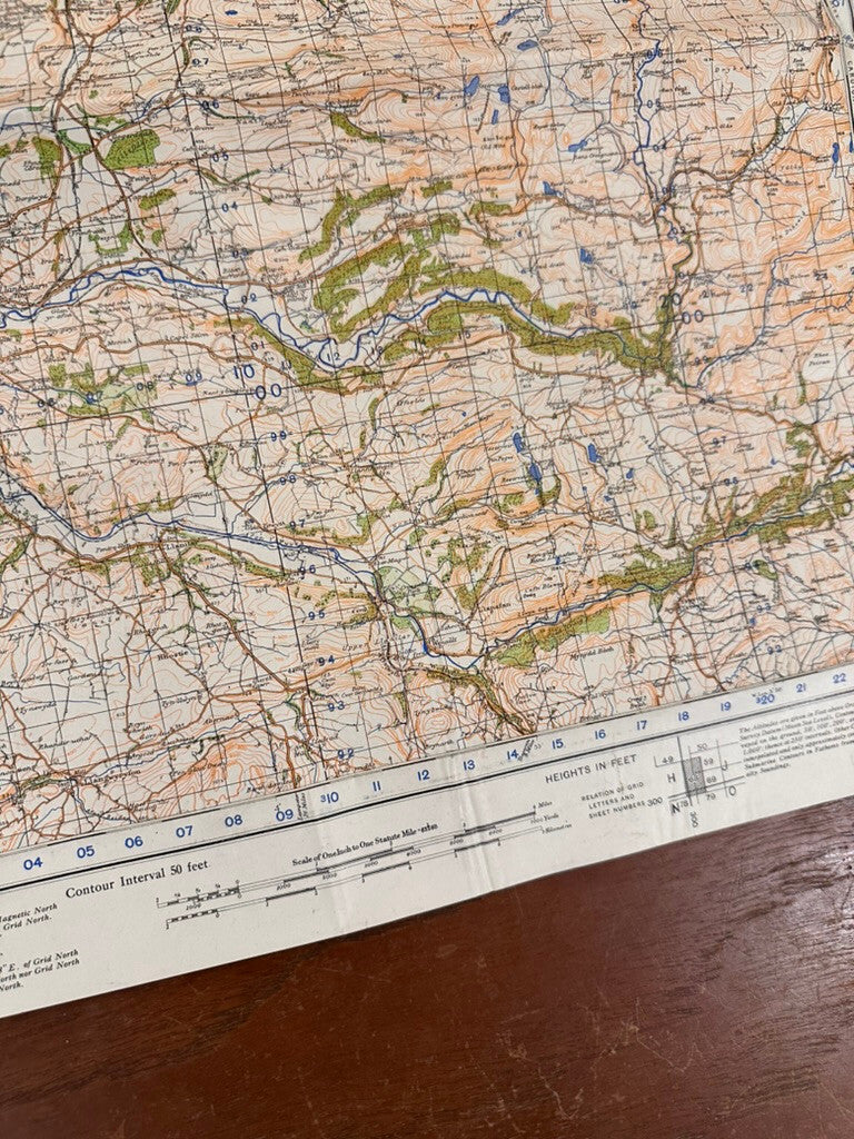 Original WW2 British Army GSGS OS Map of England & Wales - Barmouth Aberystwyth - The Militaria Shop