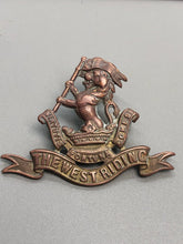 Load image into Gallery viewer, Original WW1 British Army Duke of Wellington&#39;s West Riding Regiment Cap Badge
