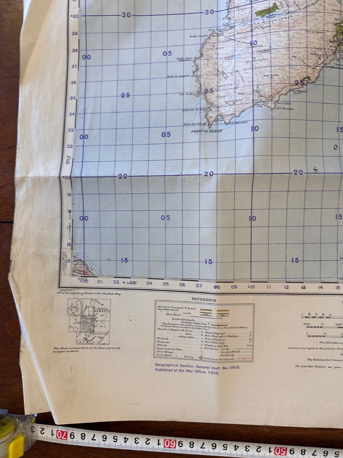Original WW2 British Army GSGS Map of Scotland - Sound of Sleat - The Militaria Shop