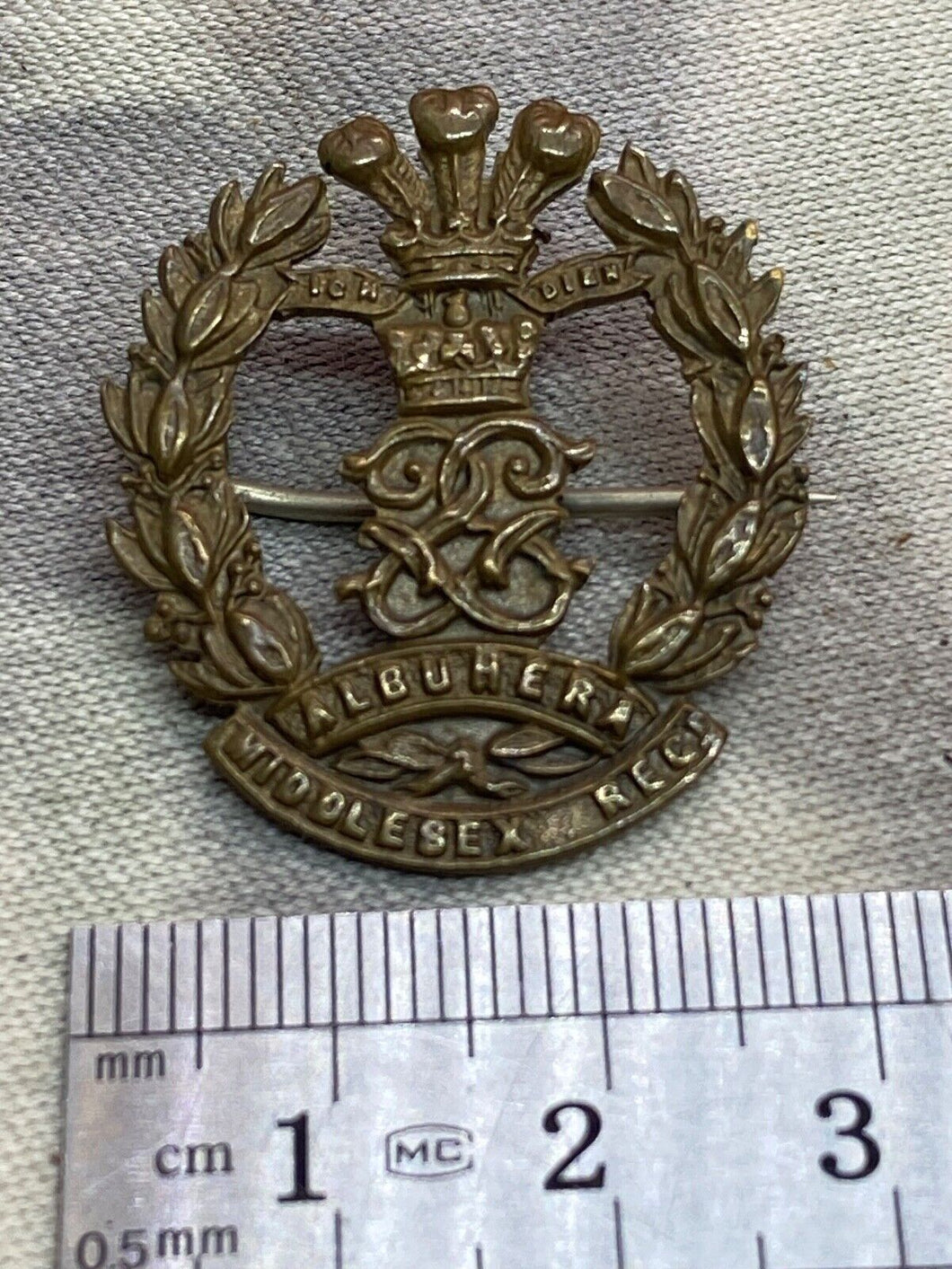 British Army - Middlesex Regiment Sweetheart Brooch