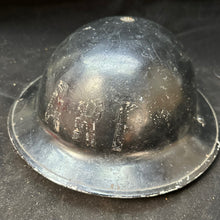 Load image into Gallery viewer, Original WW2 British Home Front CD Warden&#39;s ARP Helmet - With Liner &amp; Chinstrap
