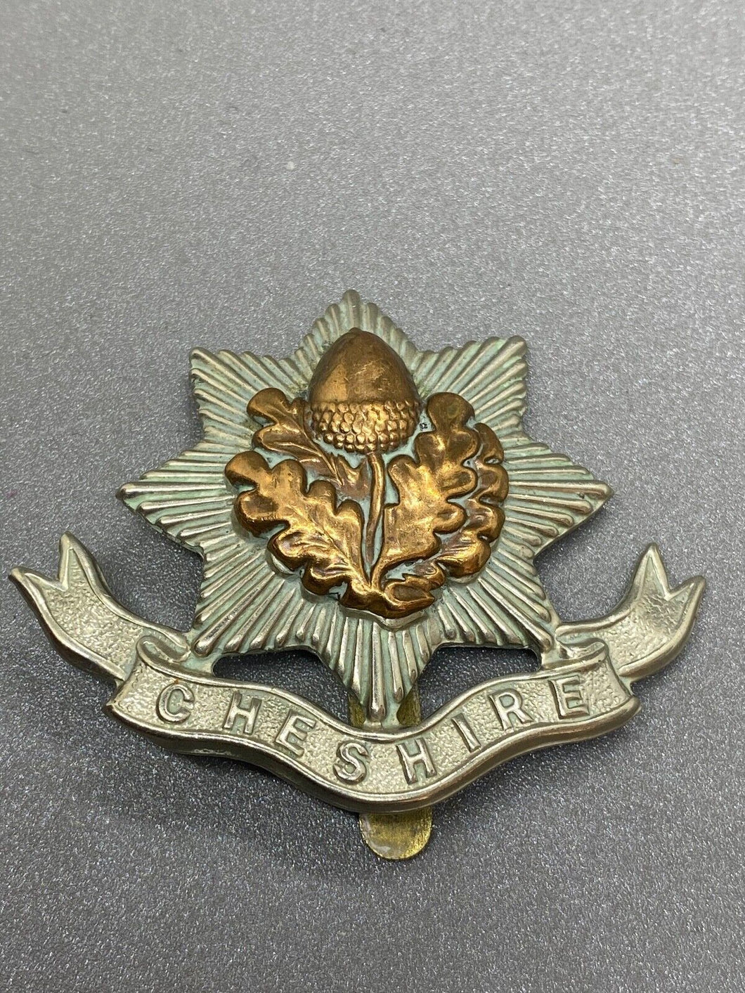 Mützenabzeichen des Cheshire-Regiments der britischen Armee aus dem 1. Weltkrieg – Original 