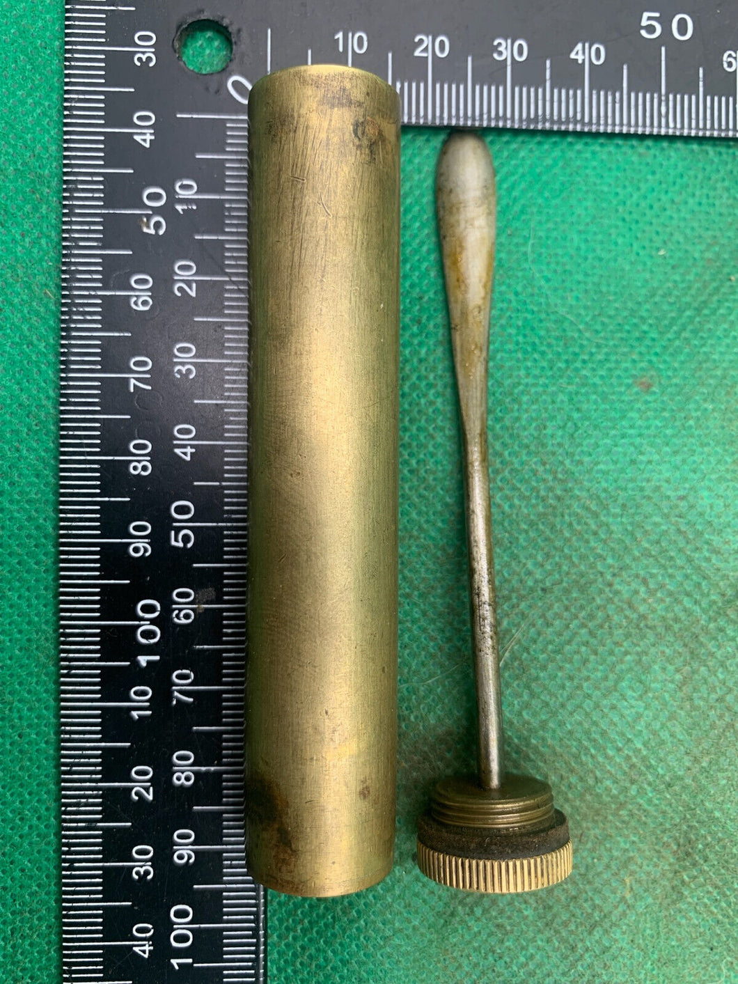 Original British Army WW1-WW2 SMLE Lee Enfield Brass Oil Bottle