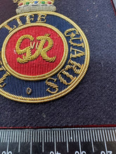 Load image into Gallery viewer, British Army Bullion Embroidered Blazer Badge - The Life Guards - King&#39;s Crown
