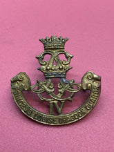 Load image into Gallery viewer, Original WW2 Canadian Army 4th Princess Louise Dragoon Guards Cap Badge
