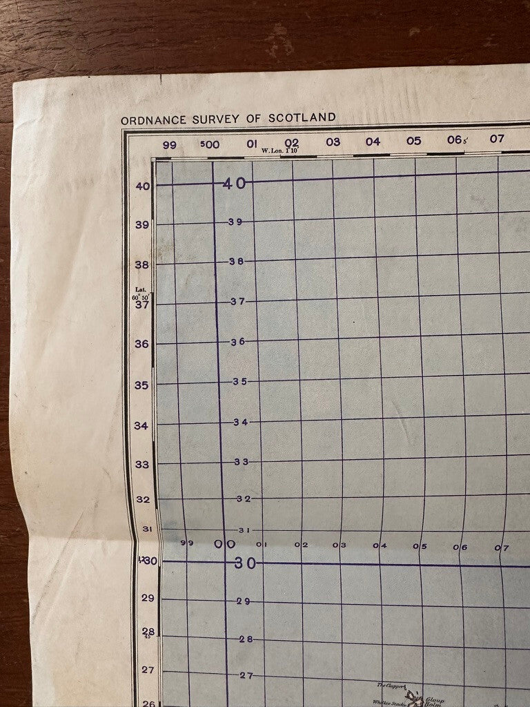 Original WW2 British Army GSGS Map of Scotland - Yell & Unst - Shetland Islands - The Militaria Shop
