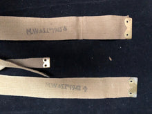 Load image into Gallery viewer, Original WW2 British Army 37 Pattern Khaki L-Straps Webbing - Wartime Dated
