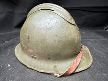 Load image into Gallery viewer, Original WW2 French Army M1926 Adrian Helmet Complete - Rare Large Size
