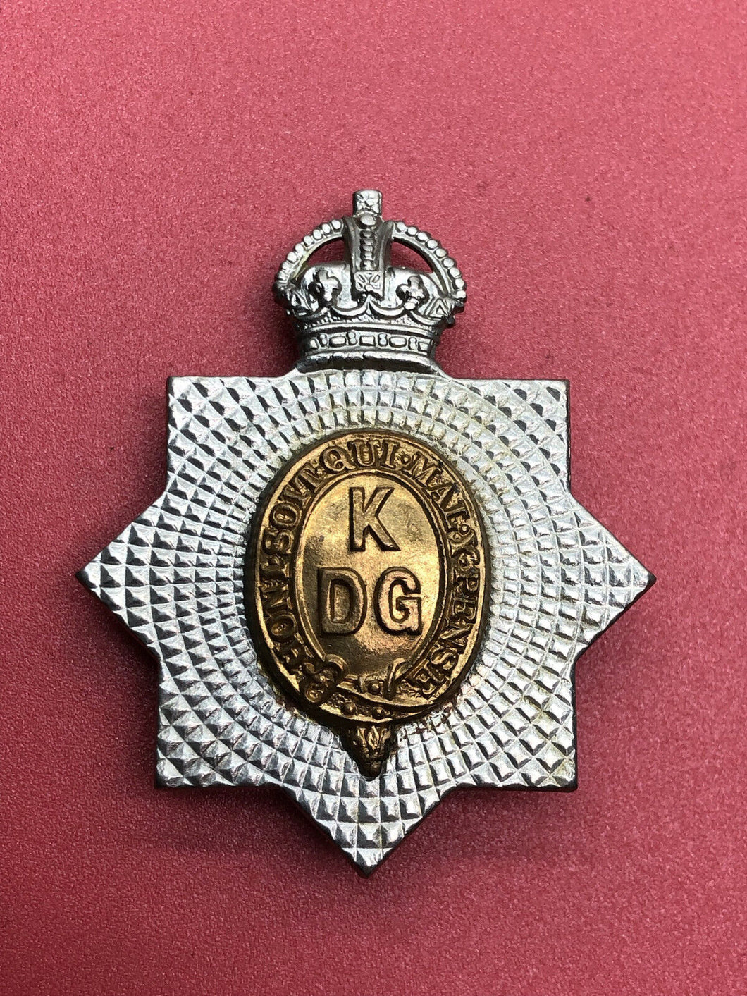 Original WW2 British Army Cap Badge - Kings Dragoon Guards Regiment
