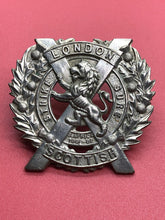 Load image into Gallery viewer, Original British Army The London Scottish Regiment Cap Badge
