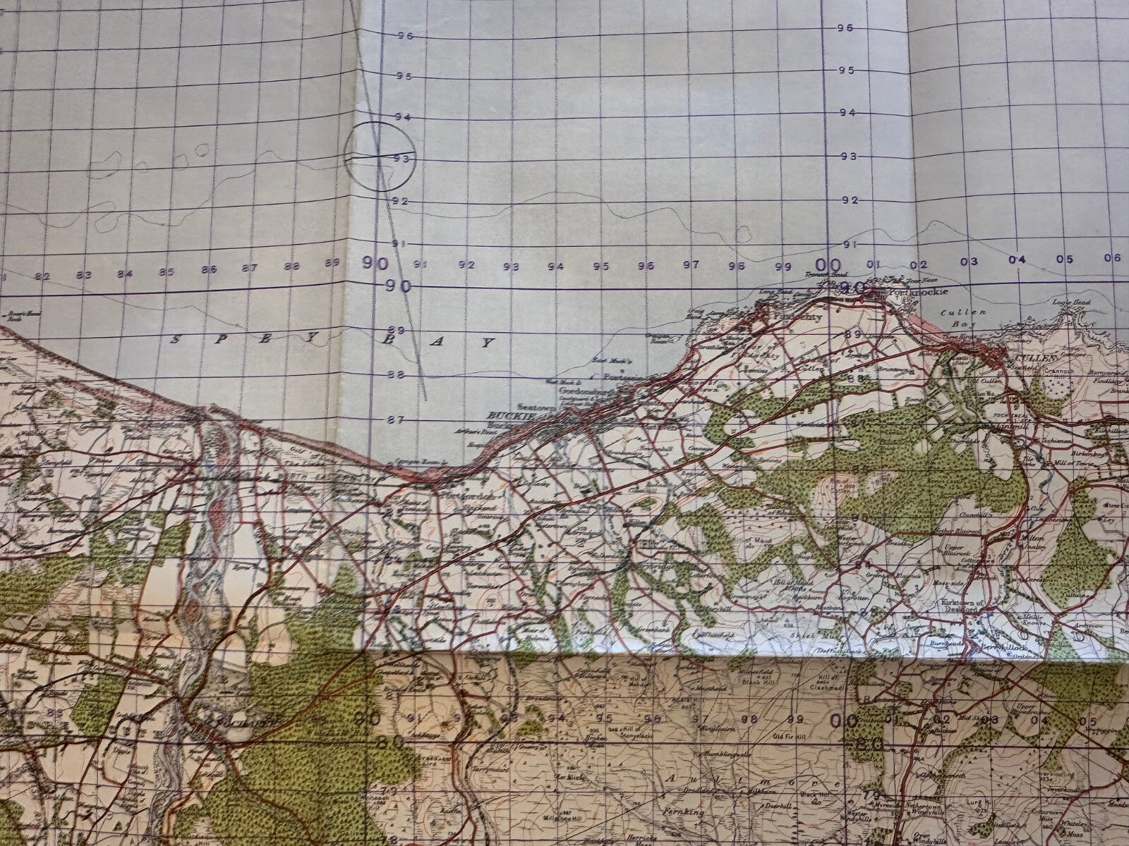 Original WW2 British Army GSGS Map of Scotland - Elgin & Keith - The Militaria Shop