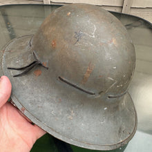 Load image into Gallery viewer, Original WW2 British Home Front Civillian Zuckerman Helmet &amp; Liner - 1941 Dated
