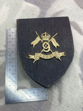 Load image into Gallery viewer, Interesting British Army 9th Lancers Cap Badge Mounted onto Plaque
