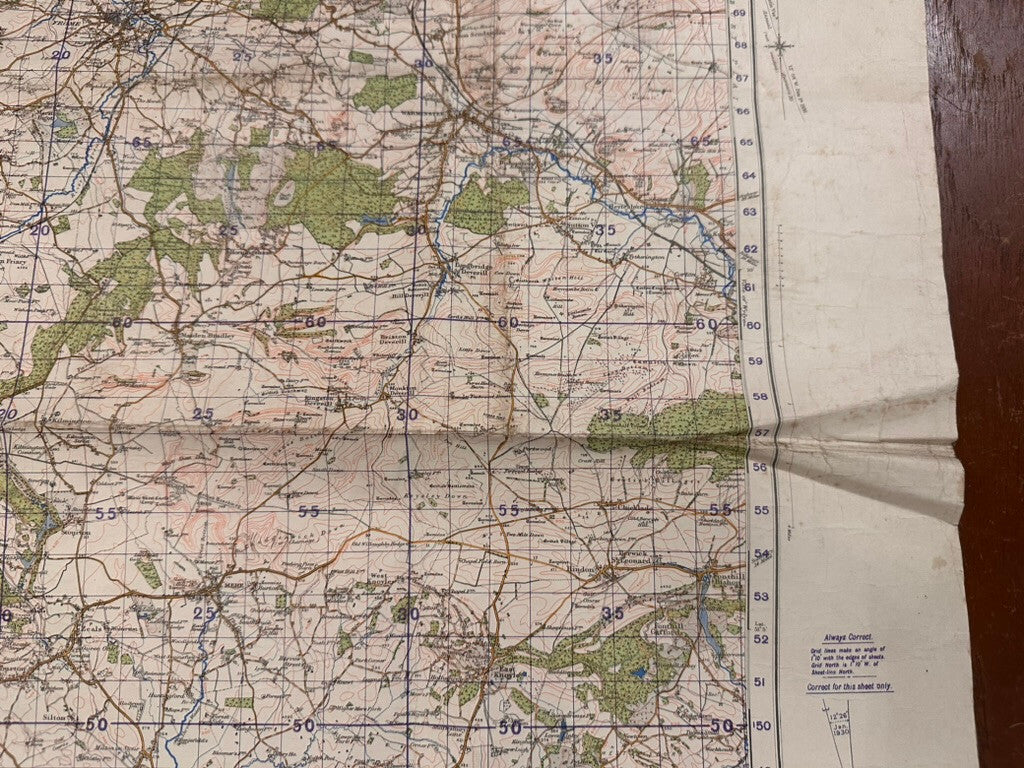 Original WW2 British Army GSGS OS Map of Great Britain - Wells & Frome - The Militaria Shop
