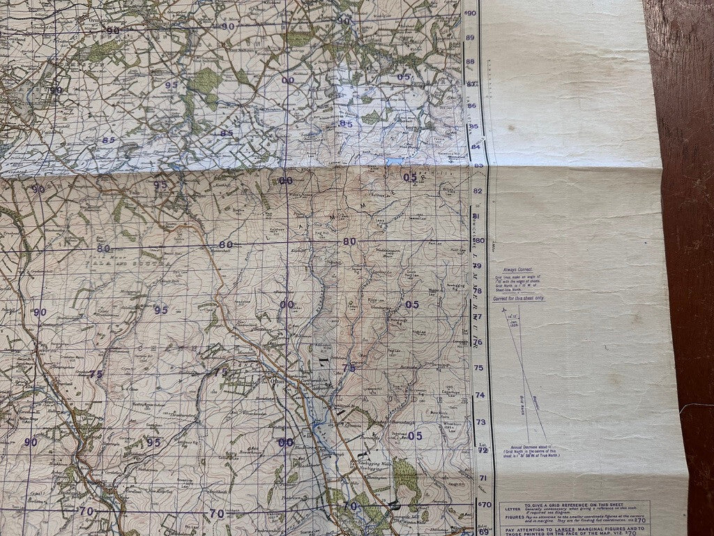 Original WW2 British Army GSGS Map of Scotland - Edinburgh - The Militaria Shop