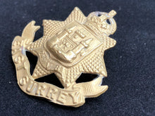 Load image into Gallery viewer, Original WW2 British Army East Surrey Regiment Cap Badge
