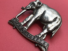 Load image into Gallery viewer, Original British Army 19th Hussars (Princess of Wales&#39;s Own) Cap Badge
