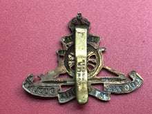 Load image into Gallery viewer, Original WW2 British Army Royal Artillery Kings Crown Cap Badge
