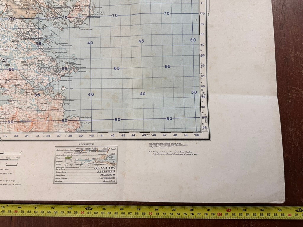 Original WW2 British Army GSGS Map of Scotland - Benbecula - The Militaria Shop