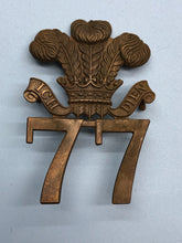 Load image into Gallery viewer, British Army Victorian 77th (East Middlesex) Regiment of Foot Cap Badge
