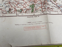 Load image into Gallery viewer, Original WW2 German Luftwaffe Map of Manchester / Liverpool UK North West
