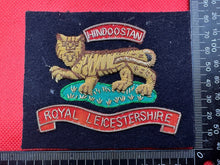 Charger l&#39;image dans la galerie, British Army Bullion Embroidered Blazer Badge - Royal Leicestershire -Hindoostan
