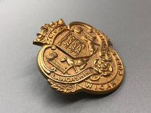 Load image into Gallery viewer, Original WW1 British Army Lancashire Volunteers Wigan Corps Cap Badge
