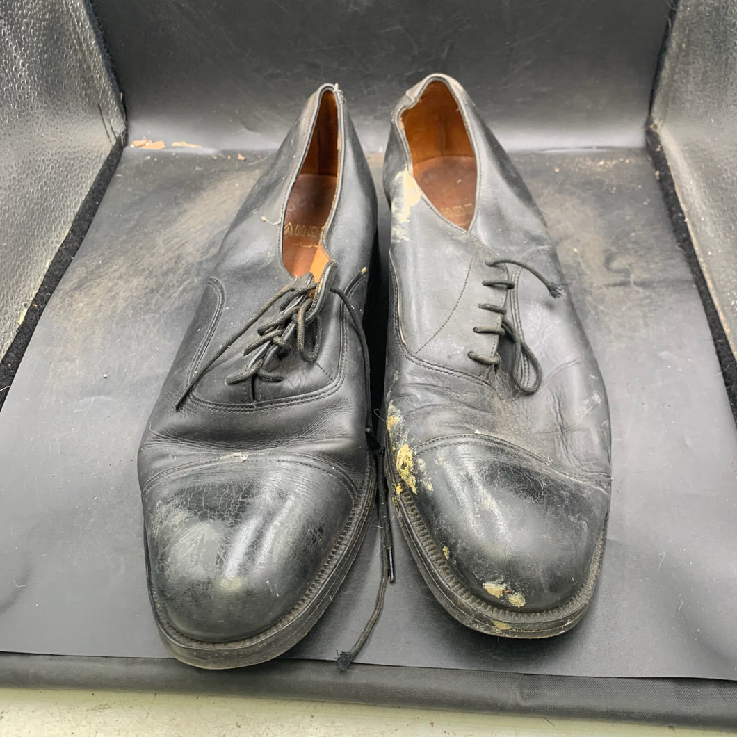 Genuine British Army Black Leather Dress Shoes - Size UK 8 M - The Militaria Shop