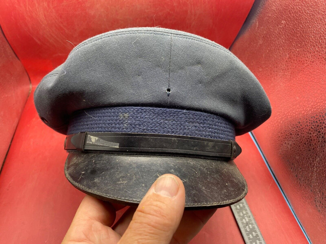 Post WW2 US Army / Airforce Hat in Dark Blue Material. Made in Germany - Size 58
