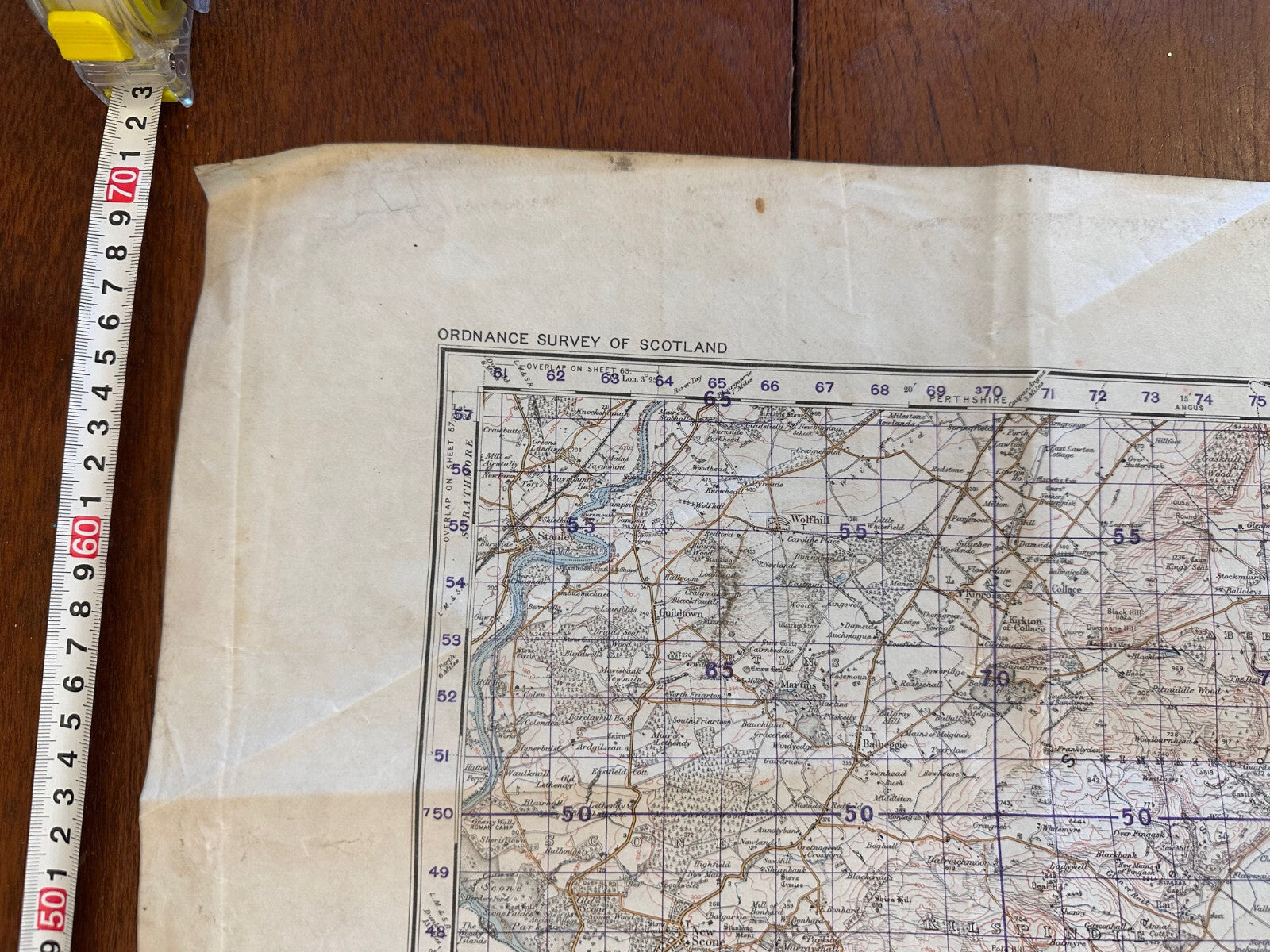 Original WW2 British Army GSGS Map of Scotland - Dundee & St Andrews - The Militaria Shop