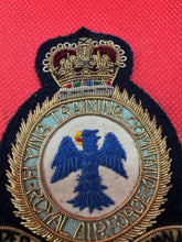 Load image into Gallery viewer, British RAF Royal Air Force Training Command Bullion Embroidered Blazer Badge
