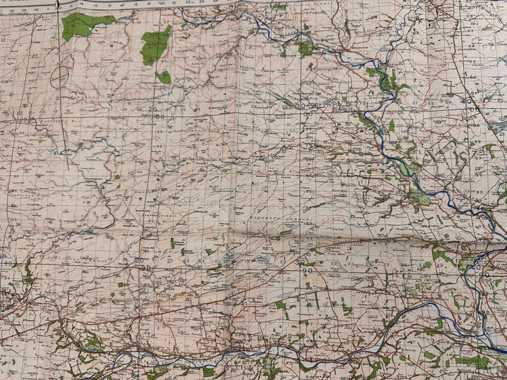 Original WW2 British Army GSGS OS Map England - Hexham - The Militaria Shop