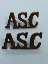 Load image into Gallery viewer, Original WW1 British Army Service Corps (A.S.C.) Shoulder Titles
