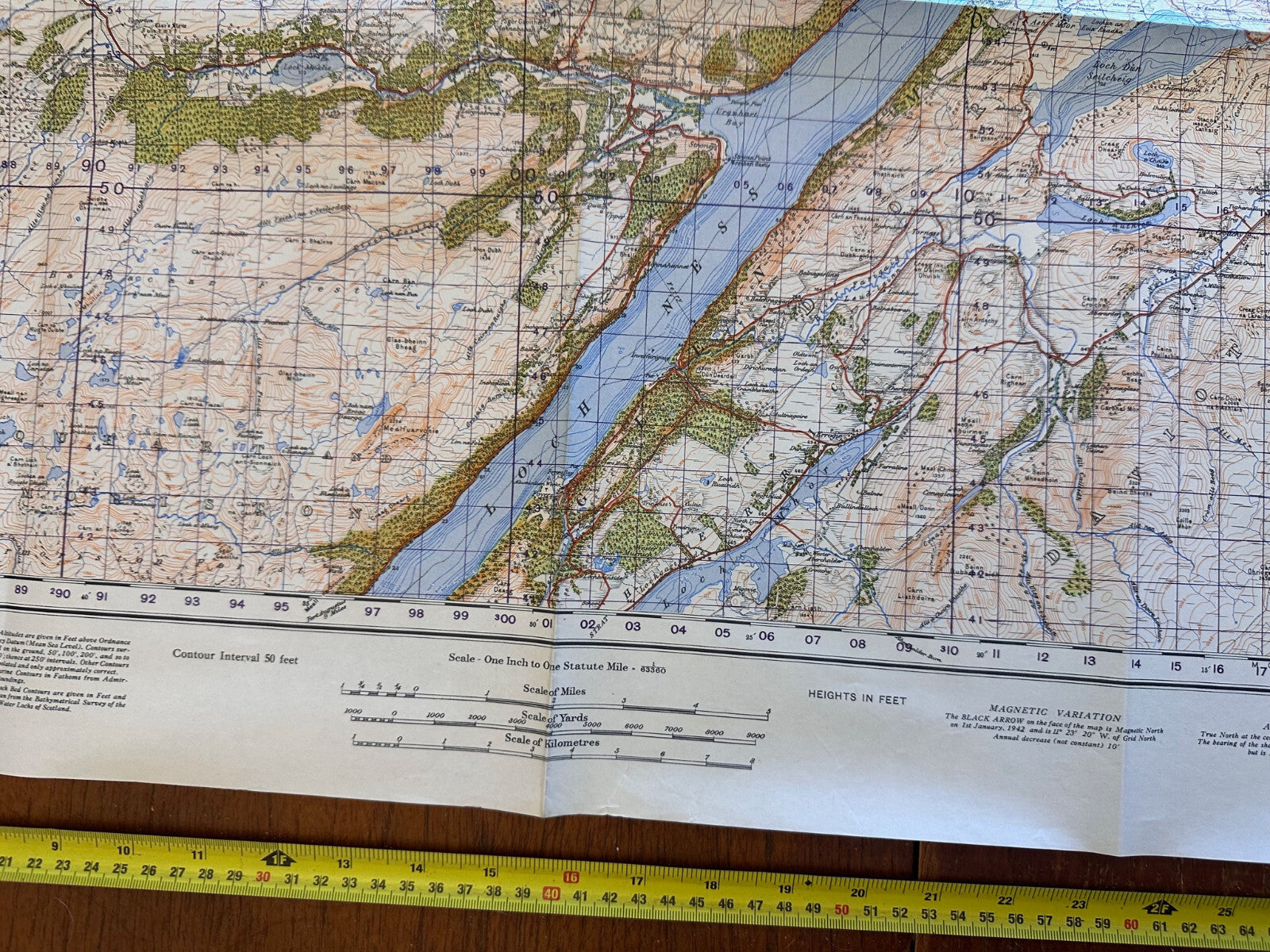 Original WW2 British Army GSGS Map of Scotland - Inverness - The Militaria Shop
