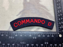 Load image into Gallery viewer, British Army - Commando D Regiment Shoulder Title - Reproduction
