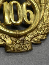 Load image into Gallery viewer, Original British Army - 106th Regiment of Foot (Bombay Light Infantry) Cap Badge
