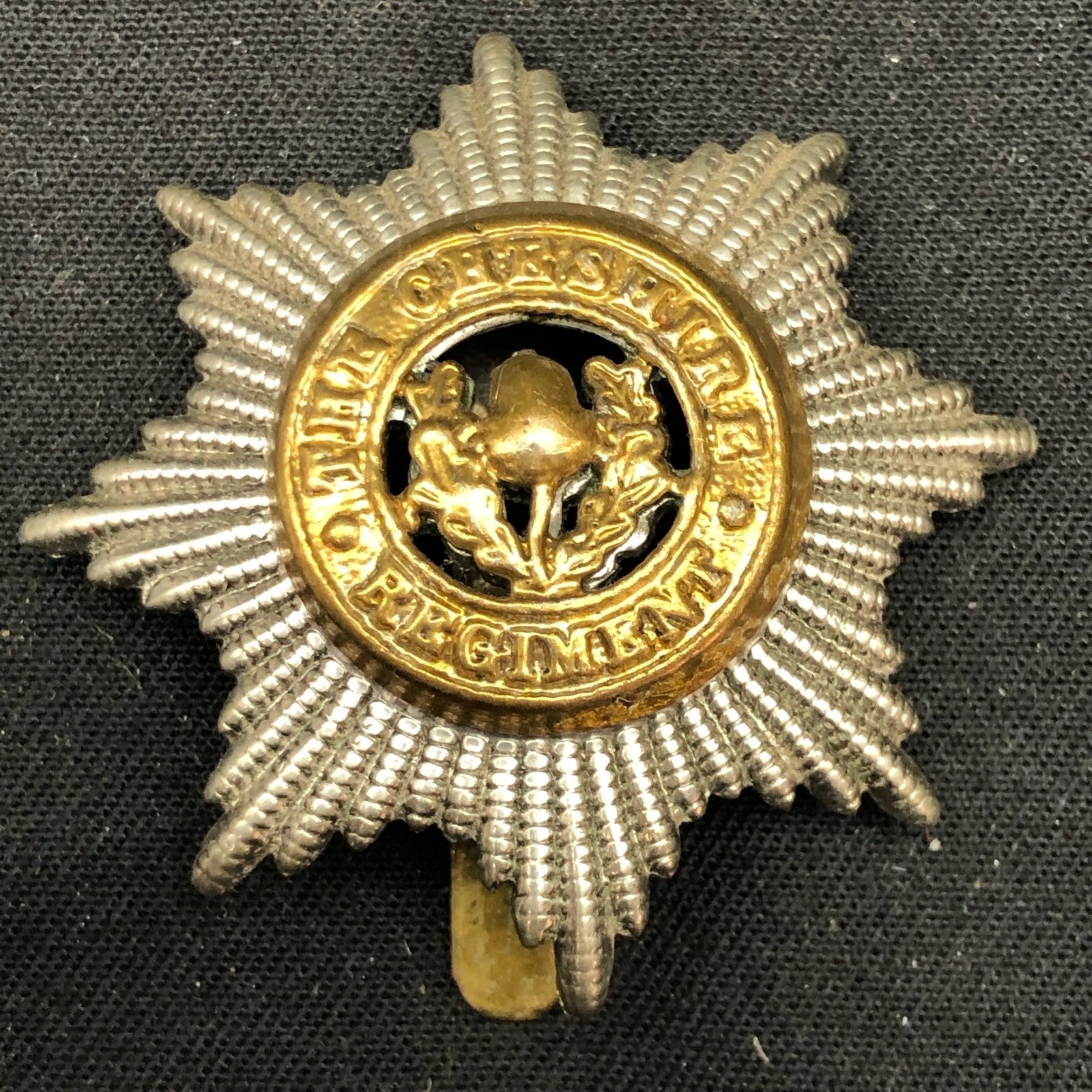 Original WW2 British Army Cap Badge - Cheshire Regiment - The Militaria Shop