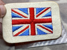 Load image into Gallery viewer, Original Vintage British Union Jack Cloth Sewn Shoulder Badge - Stick Backed
